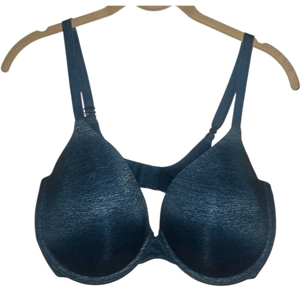 Victoria's Secret Uplift Semi Demi Bra Underwire Lined Turquoise 38DD
